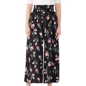 Rebecca Taylor XS tulip print silk wide leg pants